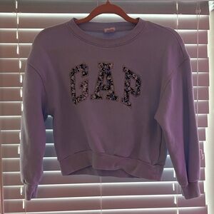 GAP kid’s Floral Logo Blue Sweatshirt